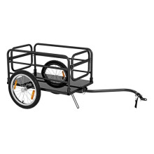 Faltbarer Fahrradanhänger - HELLOSHOP26 - 145,5x61x58 cm - Tragfähigkeit 55 kg - Abnehmbare Oxford-Hülle - Räder 40 cm