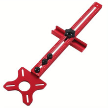 Router Circle Cutting Jig Heavy Duty Aluminum Adjustable Bracket for Woodworking and Cabinet Making Red