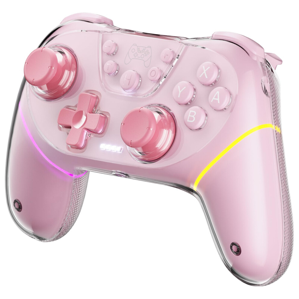 Wireless Controller For Nintendo Switch With Adjustable Turbo, Motion Control And Wakeup Function Pink 9169991261959