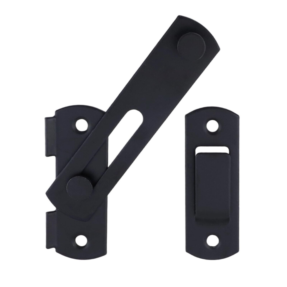 Heavy Duty Barn Door Latch Lock 4 Inch Black Iron Gate Bolt For Wooden Fence And Sliding Doors 9771547238515