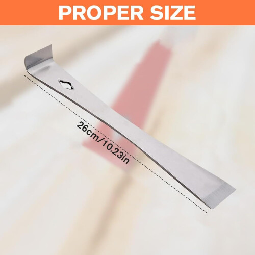 Pry Bar Trim Puller with Sharp Scraper Edge and Nail Puller for Doors Flooring Windows Pink 26cm 2