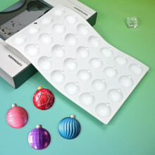 Silicone Dessert Mold 28Cavity Nonstick Flexible Baking Mold for Chocolate Cake Jelly Candy BPA