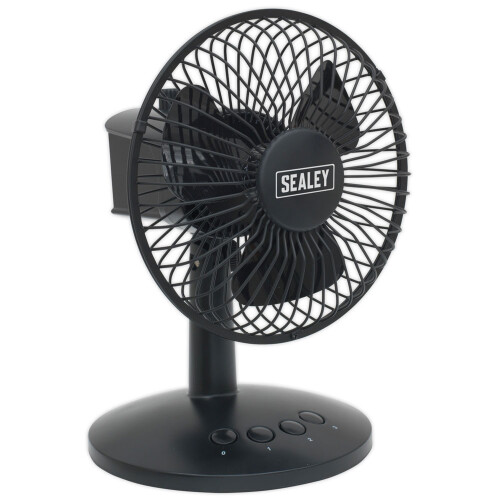 Sealey Sealey SFF6USB Oscillating USB Desk Fan 3-Speed 6"