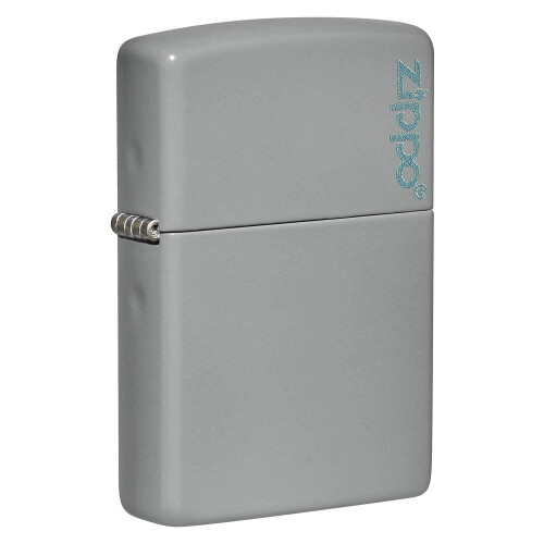 Zippo Zippo Lighter Flat Grey Zippo Logo Genuine Windproof Refillable Petrol Lighter