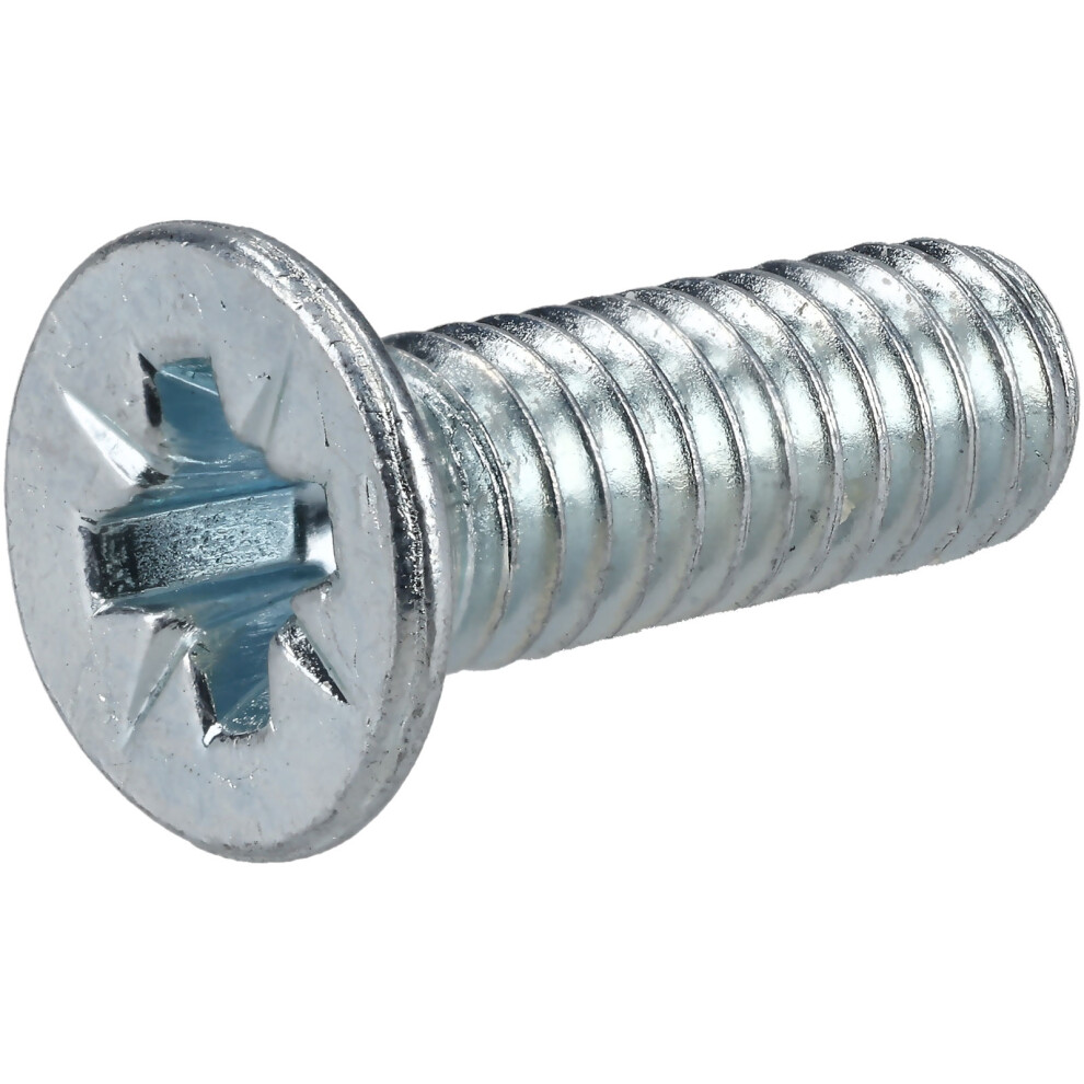 R-Tech 337075 Pozi Countersunk Machine Screws Bzp M4 12Mm - Pack Of 100 5053556009886