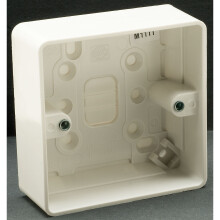 MK K2140WHI Logic Plus 1 Gang 30mm Pattress Back Box White