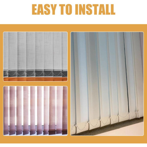 5pcs Vertical Blind Replacement Slats with Bottom Weights, Durable and Easy Installation for Windows 2