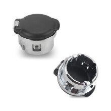 Pack of 2 Car Cigarette Lighter Cover 12V Power Outlet Dustproof Cap for Chevrolet GMC Silver