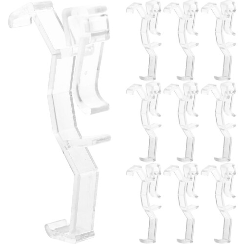 Transparent Vertical Blind Valance Clips Plastic Replacement with Invisible Support Design
