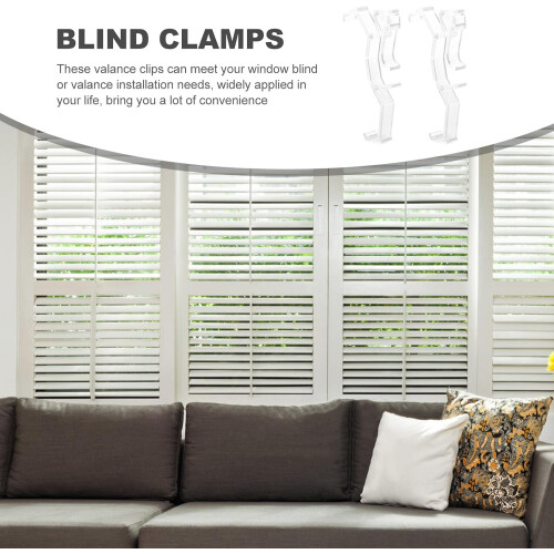Transparent Vertical Blind Valance Clips Plastic Replacement with Invisible Support Design 1