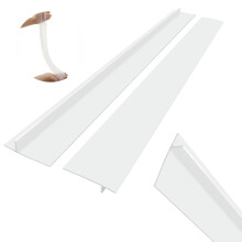2pcs Clear Heat Resistant Silicone Stove Gap Cover, NonSlip Stovetop Counter Gap Filler 21in Dishwasher Safe