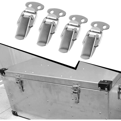 Stainless Steel Toggle Latch for Cabinets 4Pcs Heavy Duty Rustproof Cabinet Latch Lock Secure 2