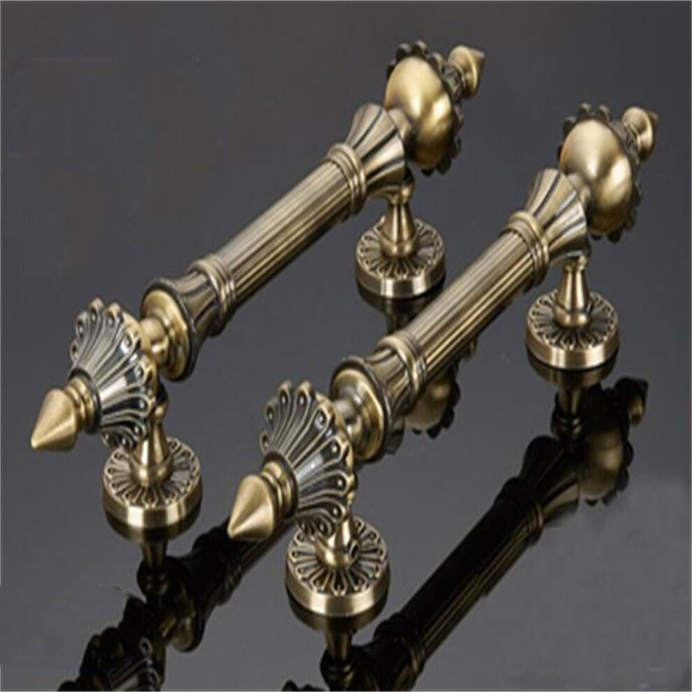 Elegant Green Bronze Door Handle 35Cm Zinc Alloy Rust Resistant For Villa And Hotel Entrance 9169991263076