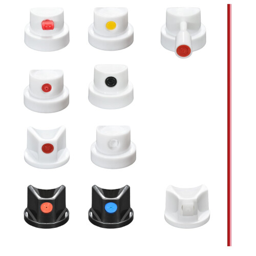 Universal Spray Paint Nozzle Tips Replacement Kit 10 Pack for Precision Graffiti Art and Auto TouchUp