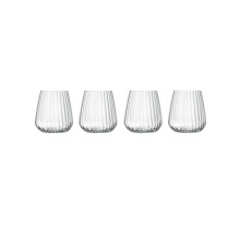 Luigi Bormioli Optica Stemless Glasses Set - Dishwasher Safe, 450 ml - Pack of 4