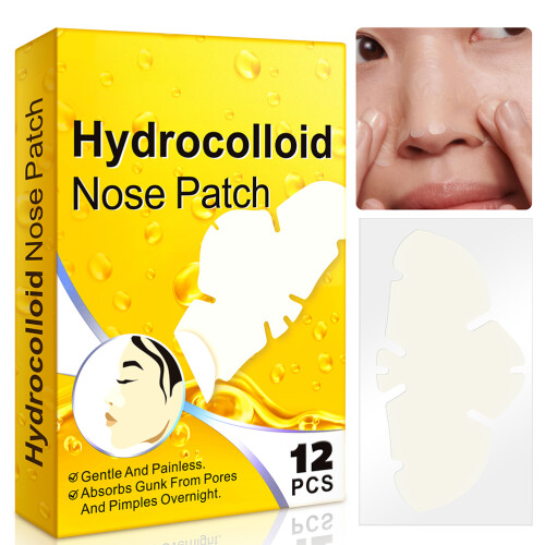12 Pcs Hydrocolloid Nose Strips for Pore & Acne Clearing 1