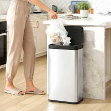 HOMCOM 45L Sensor Bin, Stainless Steel Kitchen Bin with Automatic Close