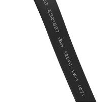 Heat Shrink Tubing 7mm 2:1 Polyolefin Black 1m Sleeve 600V Rated Flame Resistant Wire Wrap