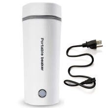 Travel Electric Kettle 350ml White, Fast Boiling Stainless Steel Compact Design for Hotel and Tea