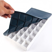 Paint Palette Box 24Well Leakproof Watercolor Storage with Rubber Seal for Artists 2 Pack