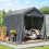 Outsunny Carpa para Herramienta Gris 240 x 200 x 202 cm 2