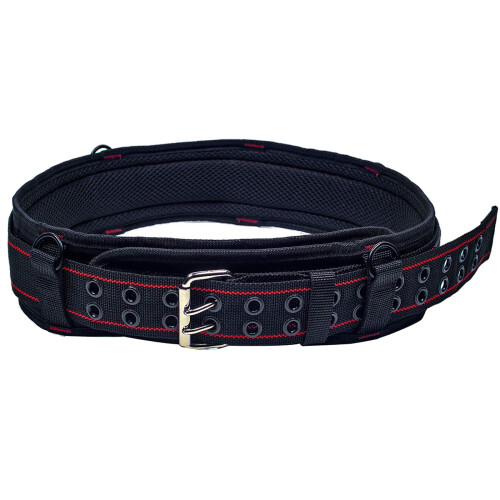Heavy Duty Padded Tool Belt with Back Support, Adjustable Work Belt for Construction and DIY