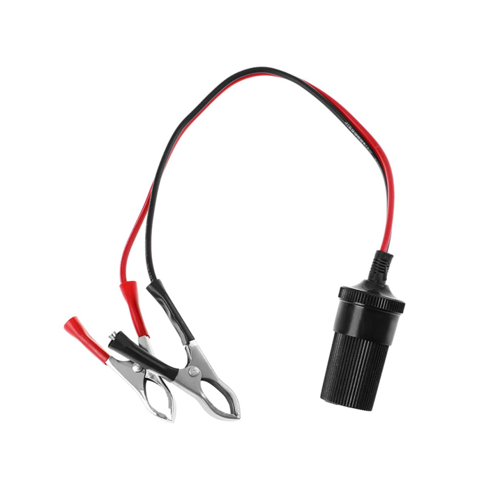 12V Cigarette Lighter Adapter With Battery Clip, Car Battery Clamp Extension Socket Cord 1Pc 9771547240488
