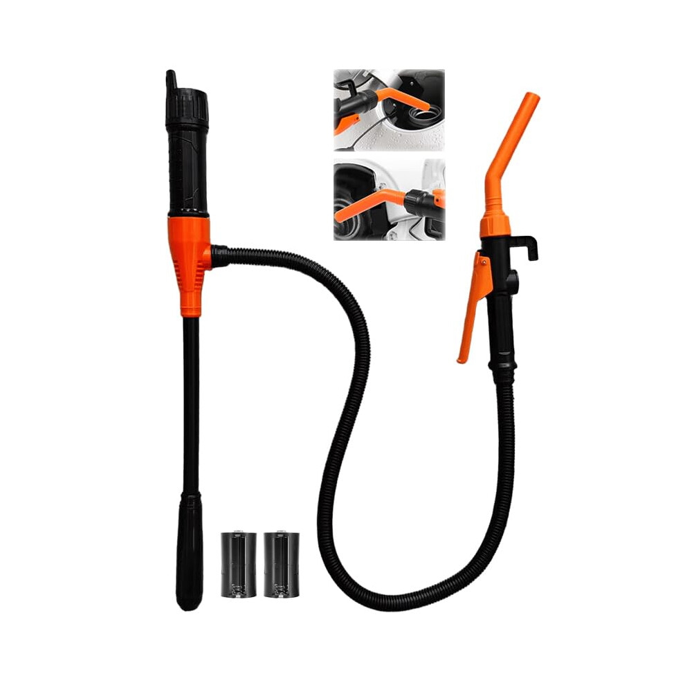 Portable Fuel Transfer Pump With Dual Battery Power And Fast Liquid Transfer For Gasoline Diesel Oil Water Orange 9169991264639