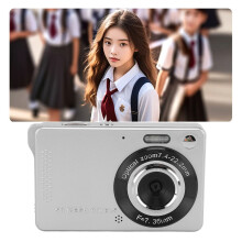 Fotocamera digitale da 50 MP per adolescenti, 2.8'' TFT, tascabile, argento