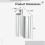 Silver Aluminum Shower Door Handle Replacement, RustResistant, Ergonomic Grip, Strong Closure 5