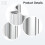 Silver Aluminum Shower Door Handle Replacement, RustResistant, Ergonomic Grip, Strong Closure 2