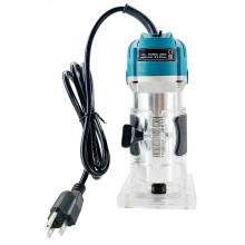 110V 800W Palm Router Wood Trimmer with Transparent Base for Precise Furniture Edge Cutting