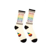 Book Nerd Pride Gym Socks Large by Out Of Print Other Book