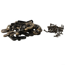 Wood Box Latch 10 Set Antique Bronze Finish Right Hook Lock with Screws for Jewelry and Toolbox