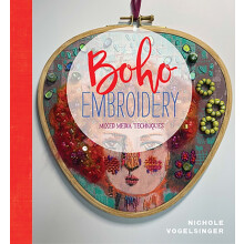Needles Out Boho Embroidery by Nichole Vogelsinger Hardcover Book