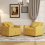 (Yellow) YODOLLA Single Sofa Bed 3-in-1 Sleeper Chair Bed 2