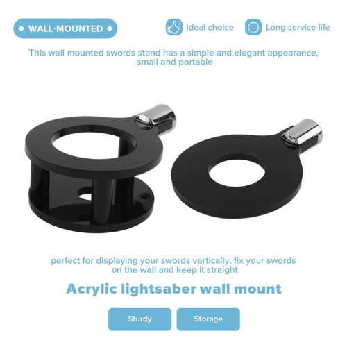 Support Mural Universel en Acrylique pour Sabre Laser, Noir 2