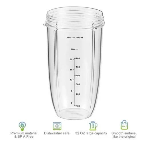 Replacement Parts Cups,Compatible with  Blender 600W and 900W (1 32oz Cup) 1