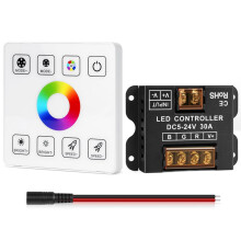 Kit Controlador de Painel de Toque RF LED RGB, Controlador de Fita de LED RGB com Controle Remoto Sem Fio RF, para 5 V 12 V 24 V 4 Pinos
