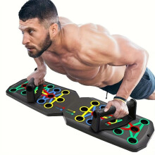 Planche de Pompes Pliable et Portable, Tapis Antidérapant Multifonctionnel avec Poignée, Exercice de Fitness à Domicile pour la Poitrine.