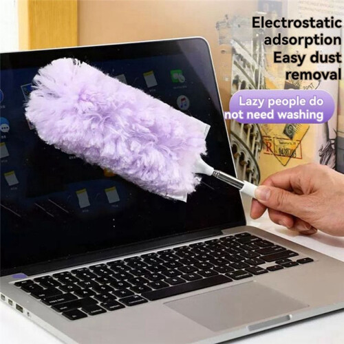 Feather Duster Home Use for Sweeping Dust Electrostatic Duster Disposable Non-Woven Fabric Retractable Cleaning Tool A 2