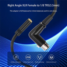 1/8 auf Rechtwinkliges Xlr-Kabel, Symmetrisches 3,5-mm-Stereo--Klinkenkabel auf Xlr-Audiokonverter-Adapterkabel B