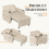 (Beige) YODOLLA Single Sofa Bed 3-in-1 Sleeper Chair Bed 2