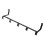 Wide over the Door Rack Wrought Iron Hook Black 7