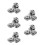 20Pcs Silver Stainless Steel Fire Sprinkler Head Protector Cover Plate 6