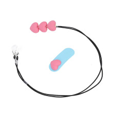 Anti Slip Hearing Aid Lanyard With Silicone Rings, Rose Red Anti Lost Clip Strap For Everyday Use, Cute Heart Decorated Hearing Clip Featuring