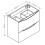 500mm White Bathroom Vanity Unit ,Integrated Sink 2