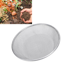 Gartenboden & Kompostsieb aus Edelstahl 50 kg 2-mm-Löcher Anti-Rutsch-Handschuhe