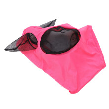 Horse Fly Mask Pink Soft Knit & Fine Mesh Breathable Face Mask for Horses