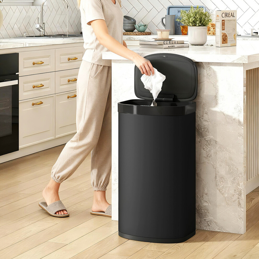 Homcom Automatic Kitchen Bin With Soft-Close Lid, 55L Sensor Wastebasket